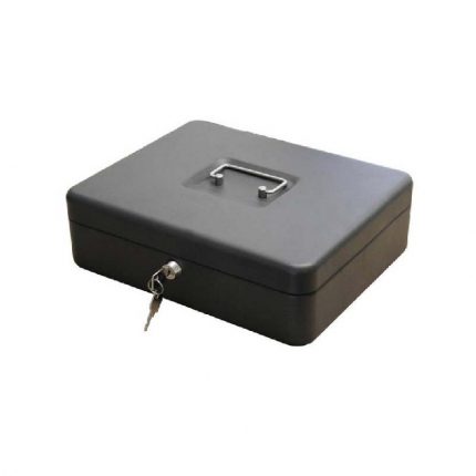 CASH BOX 14.5" BLACK WITH KEY LOCK