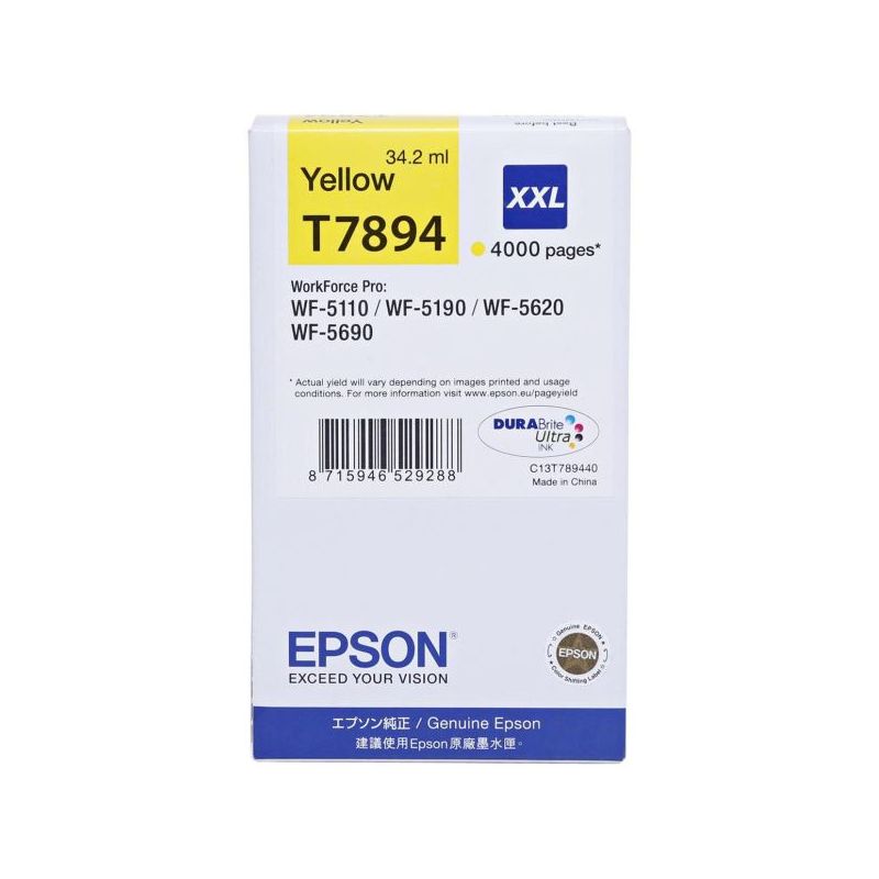 Epson T7894 Ink Cartridge (C13T789440) - Yellow