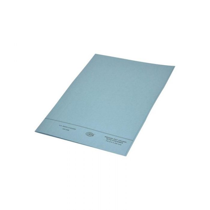 FIS Square Cut Folder without Fastener 320g A4(Pkt/50pc) - Blue