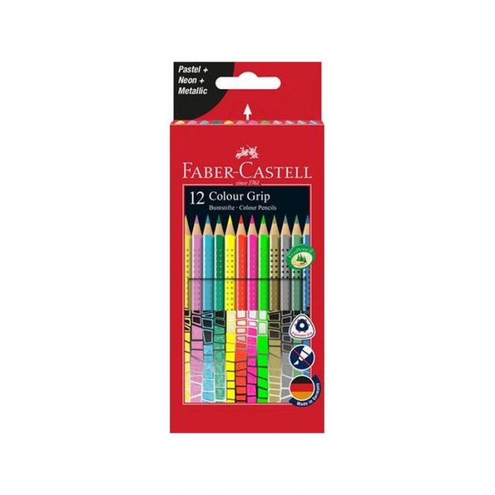 Faber Castell FCI116252 Colour Grip wallet of 12 with special colours