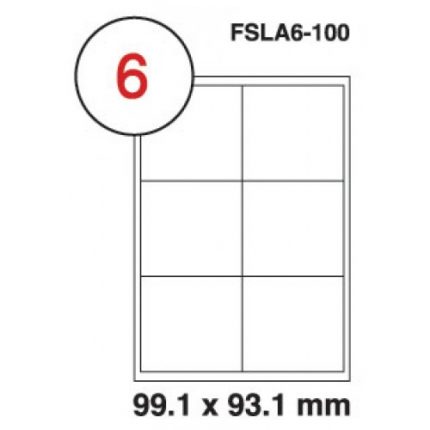 FIS FSLA6-100 Multi-Purpose Label - 99.1 x 93.1
