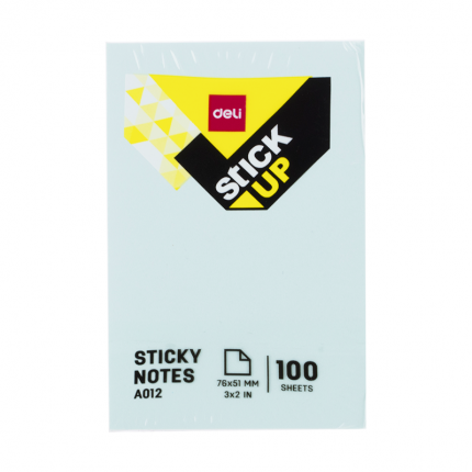 DELI EA01203 STICKY NOTES 76?51MM 3??2? 100SHEETS 4 COLOR(1X12) - Blue