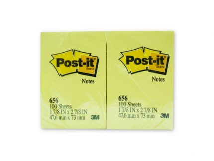 3M 656 Post-it Notes 2 x 3in - Yellow (pkt/12pcs)