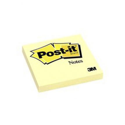 Post It pad Yellow 3x3 3m 654