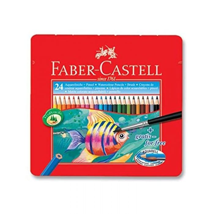 Faber Castell FCI115930 Metal tin 24 color (fish)