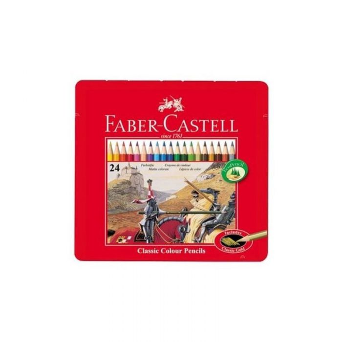 Faber Castell FCI115845 Metal Tin 24 Color Classic Line-(115825)