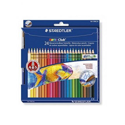 Staedtler 144 Noris Club Aquarell Water Colour Pencils with Brush