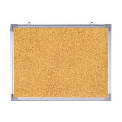 CORK BOARD 90X120 CM 2 SIDE WITH ALUMINUM FRAME