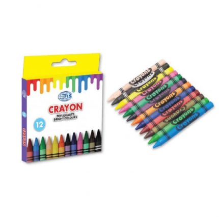 12PIECES FIS CRAYONS BRIGHT COLOURS