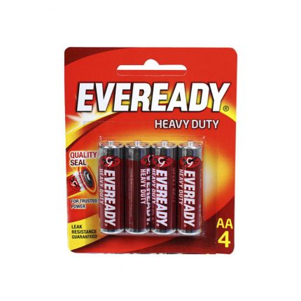 Pack Of 4 Red AA Batteries 1.5V
