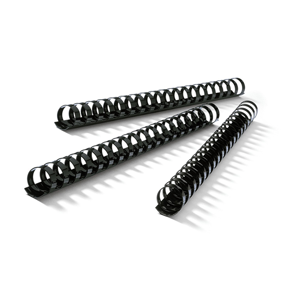 FIS Spiral Binding Ring Plastic 22mm- White (box/50pcs) - Black