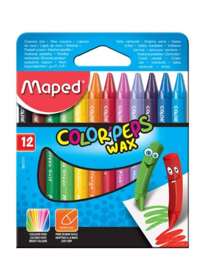 Maped Color Peps Wax Crayons - 12 Colors