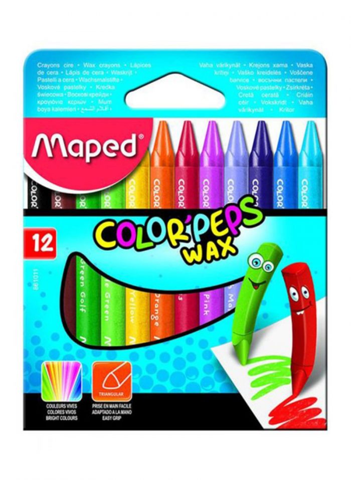 Maped Plastic Crayons 12 Piece Set