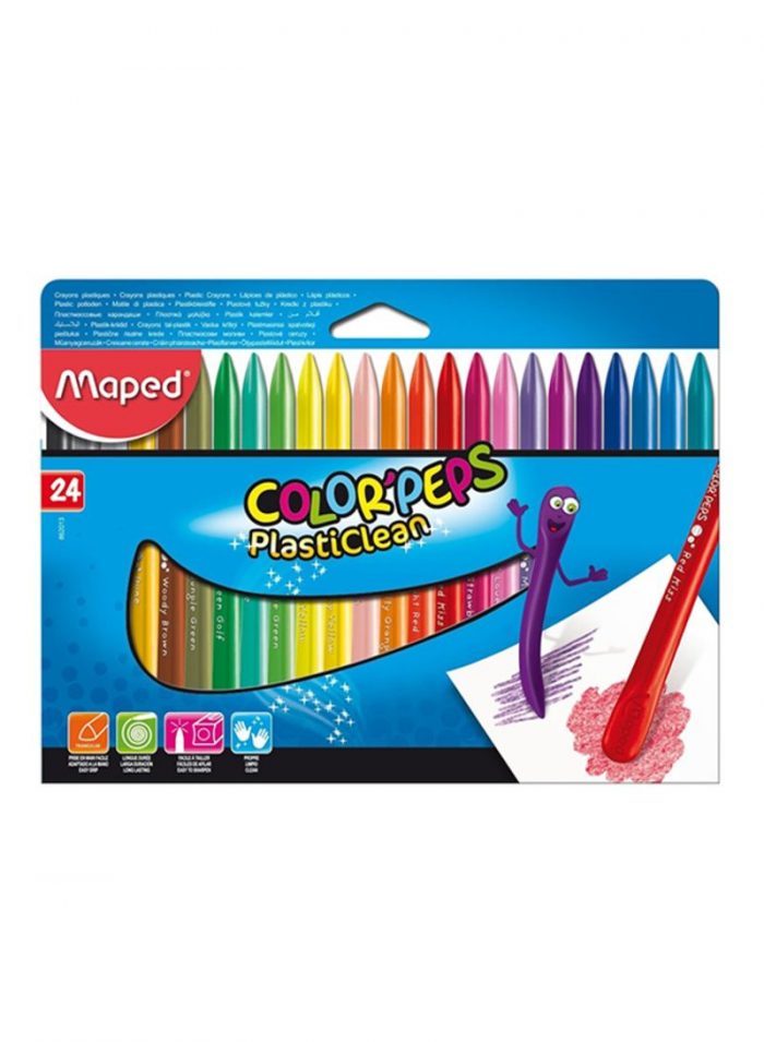Maped Plastic Crayons 24 Piece Set