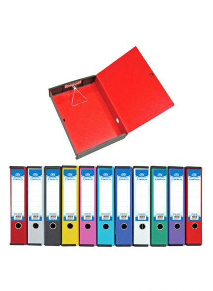 Colored PP Rigid Box File with Plastic Sides