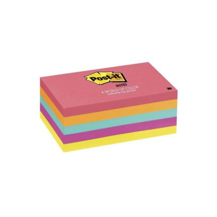 Post-It Sticky Notes Ultra Colors 655-5UC. 3"x 5" (76 mm x 127 mm)