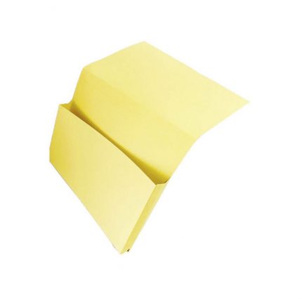 100-Piece Pocket File Folder Set Yellow
