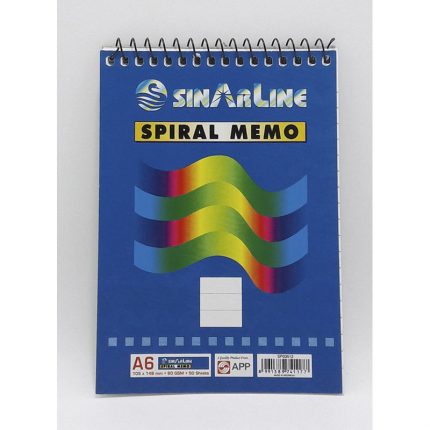 50-Sheet Spiral A6 Notebook Blue