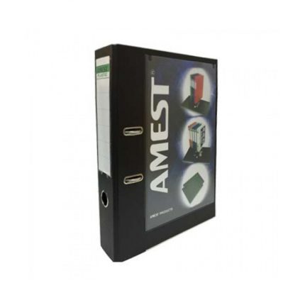 Amest PVC Colored Box File Broad FS 8cm (3inch) - Black