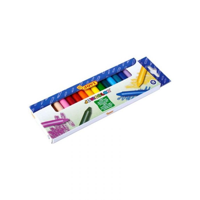 JOVICOLOR wax crayons case 18 assorted colours