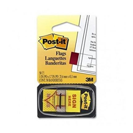3M 680-9 Post It Sign Here Tape Flags - 1" x 1.73"