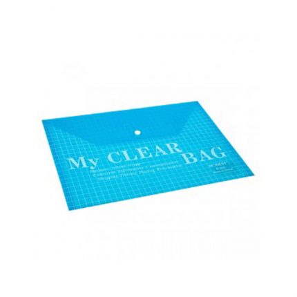 Deluxe My Clear Bag Document Bag A4 - Blue