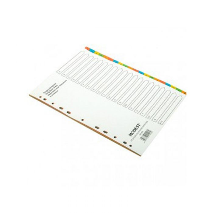 Modest Divider Color A-Z Tab W/Number Paper (15set/box)