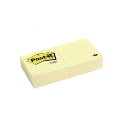 3M 630-SS Lined Post-it Notes 3in x 3in - Yellow (pkt/12pcs)