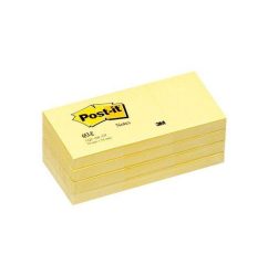 3M 653 Post-it Pad 1.5 x 2in - Yellow (pkt/12pc)